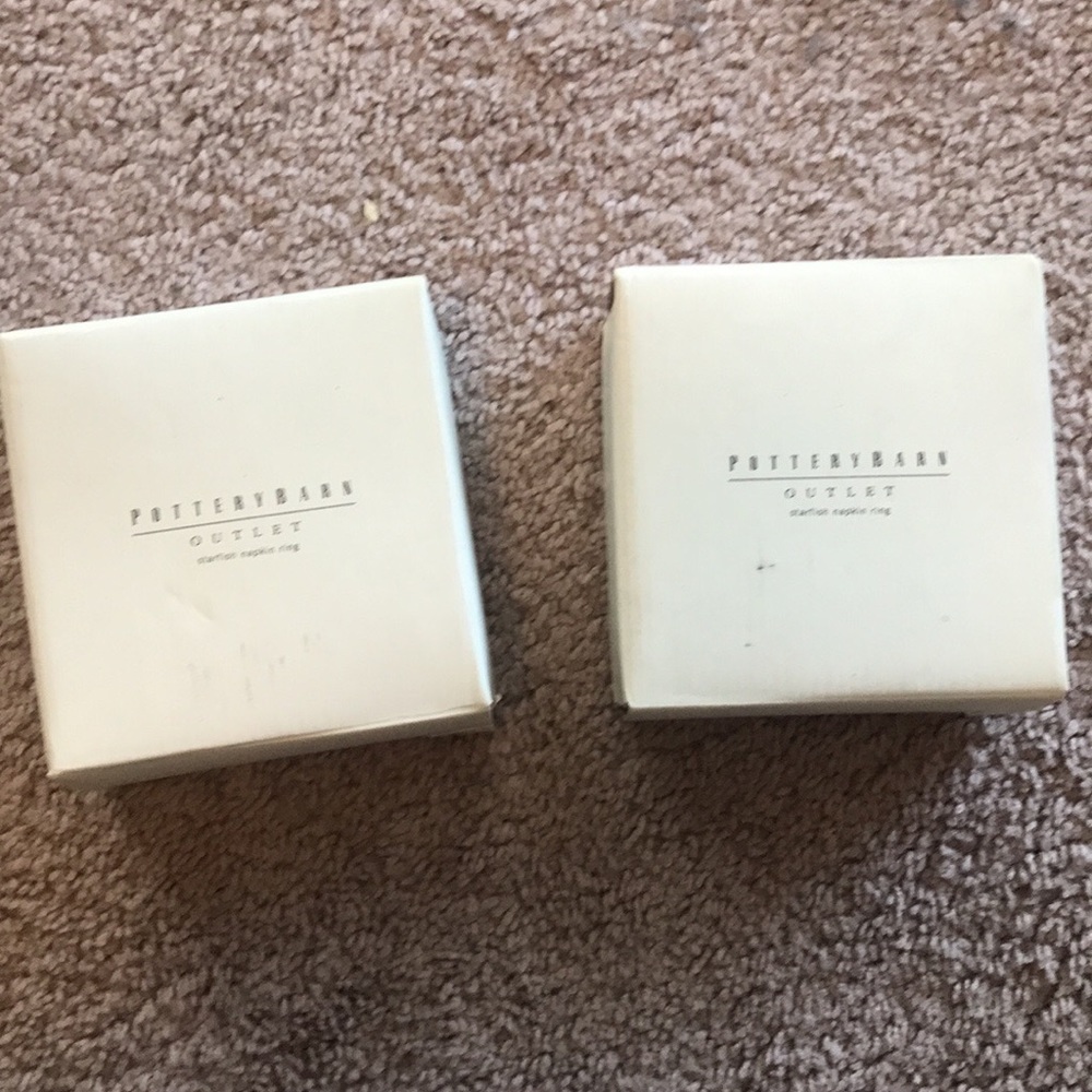 Pottery barn starfish napkin rings
